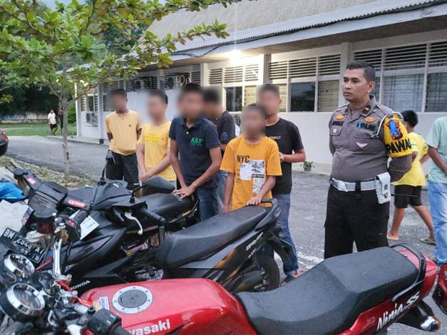 Tak Bisa Tunjukkan Surat Kendaraan, Polisi Amankan 530 Motor yang Balap Liar di Pekanbaru