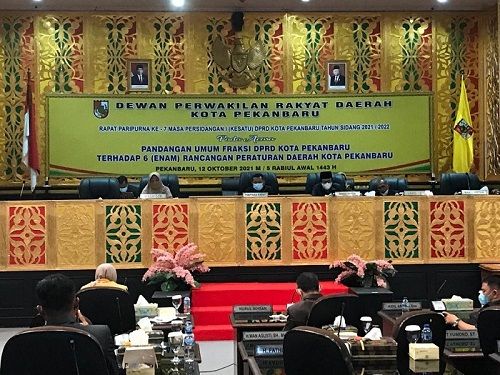 Rapat Paripurna, DPRD Pekanbaru dan Pemko Bahas Enam Ranperda