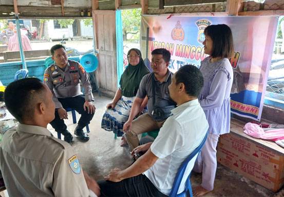 Giat Minggu Kasih Polisi Teluk Meranti Ajak Warga Ciptakan Pemilu