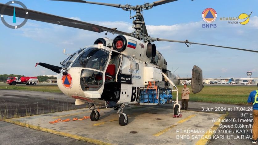 Helikopter Water Bombing Bantuan BNPB Tiba di Pekanbaru, Ini Jenisnya