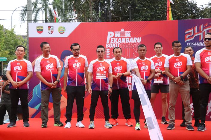 HUT ke-240 Pekanbaru dan Kodam I/Bukit Barisan, Ribuan Peserta Ikuti Fun Run 5K