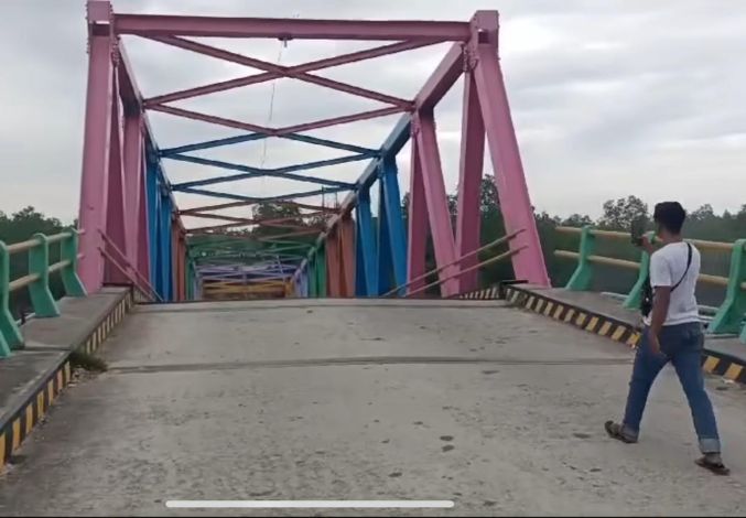 Jembatan Panglima Sampul di Meranti Roboh, Akses Terdekat Menuju Kota Putus