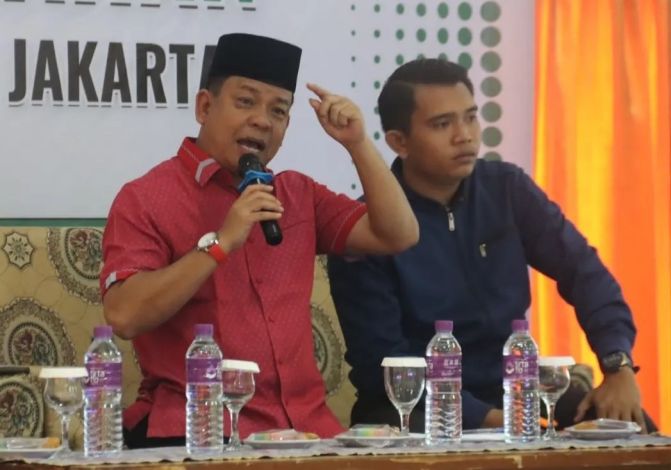 Halalbihalal dengan Pemkab dan Mahasiswa Rohul, Pimpinan DPRD Riau Syafaruddin Poti Beri Motivasi