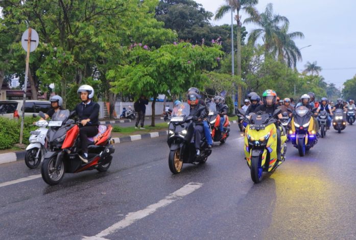 Tutup Rangkaian HUT ke-240 Pekanbaru, Ribuan Rider Ikuti Sunmori